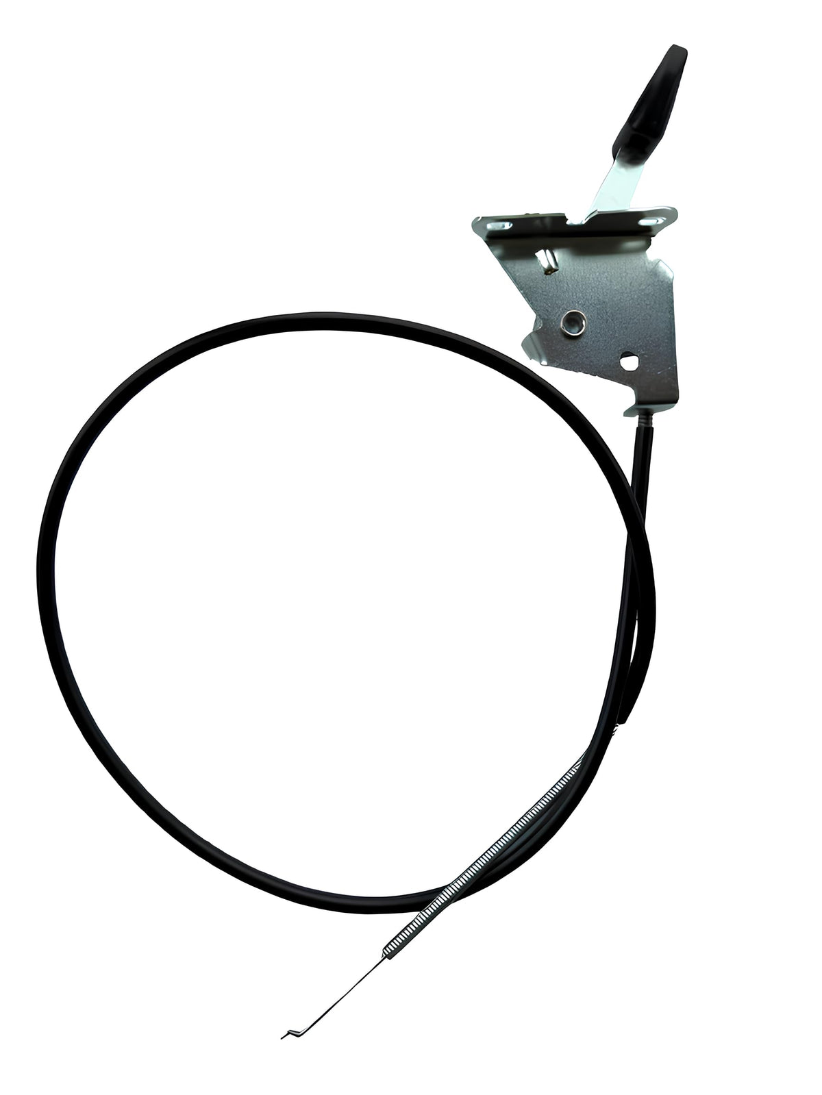 GardenP+ throttle cable lever-end close-up for precise mowing control.