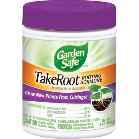 Garden Safe TakeRoot bottle label showing root growth support for cuttings.