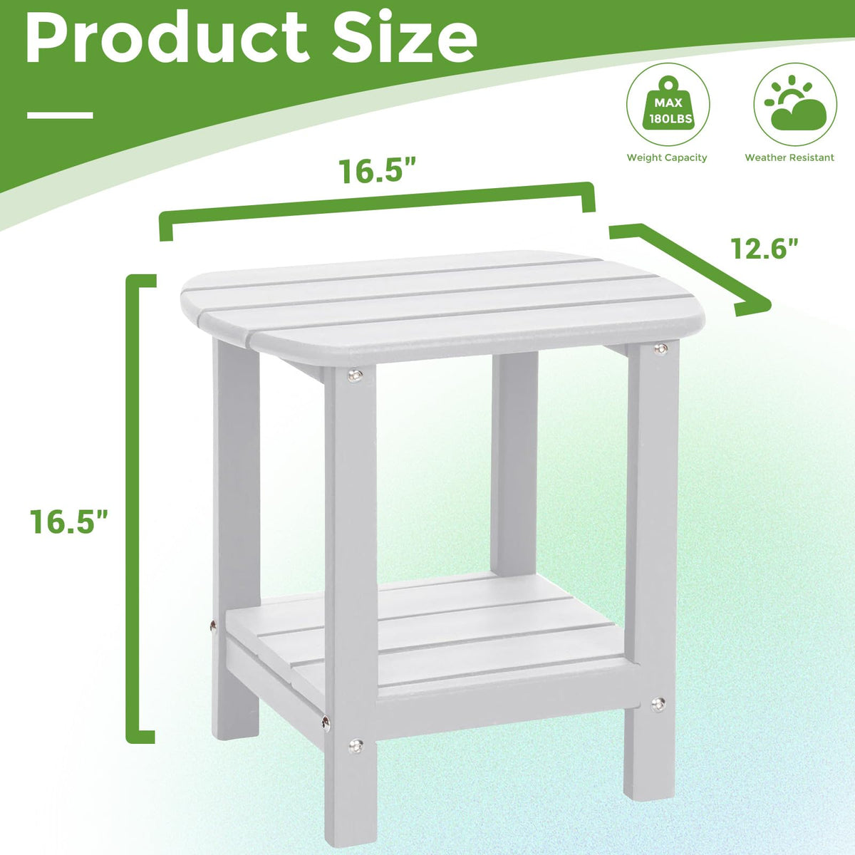 Gardenstar Adirondack square side table assembly process, quick setup in minutes.