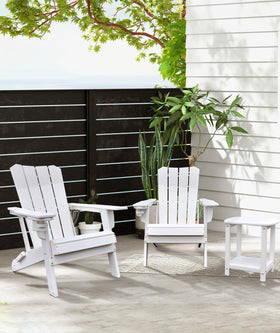 Gardenstar Adirondack square side table dimensions 161129167, compact outdoor footprint.