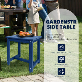GARDENSTAR Adirondack Square Side Table easy assembly in minutes.