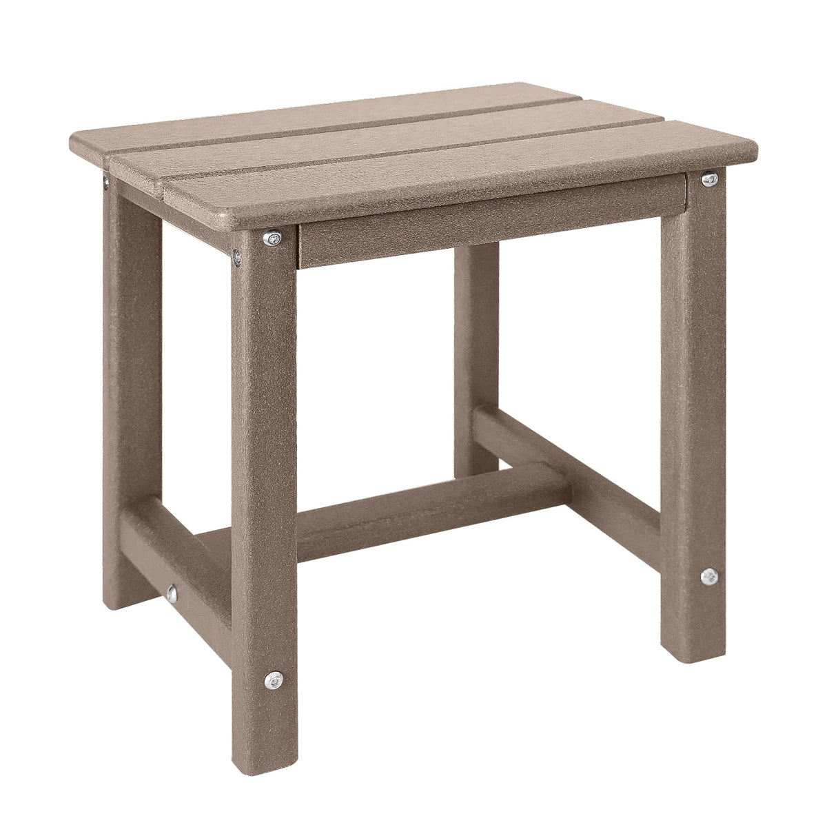 Gardenstar Adirondack square side table in teak finish, durable and weather-resistant for outdoor spaces.