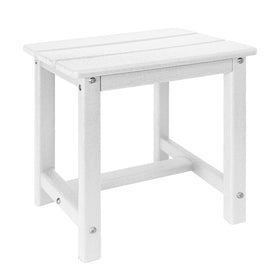 GARDENSTAR Adirondack square side table in white, top-down view showing a smooth, wipe-clean surface.