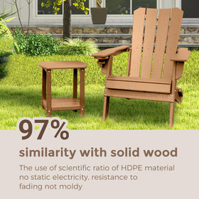 GardenStar Adirondack square table two-tier storage for organized outdoors.