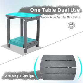 GardenStar patio table in vivid color options to brighten spaces