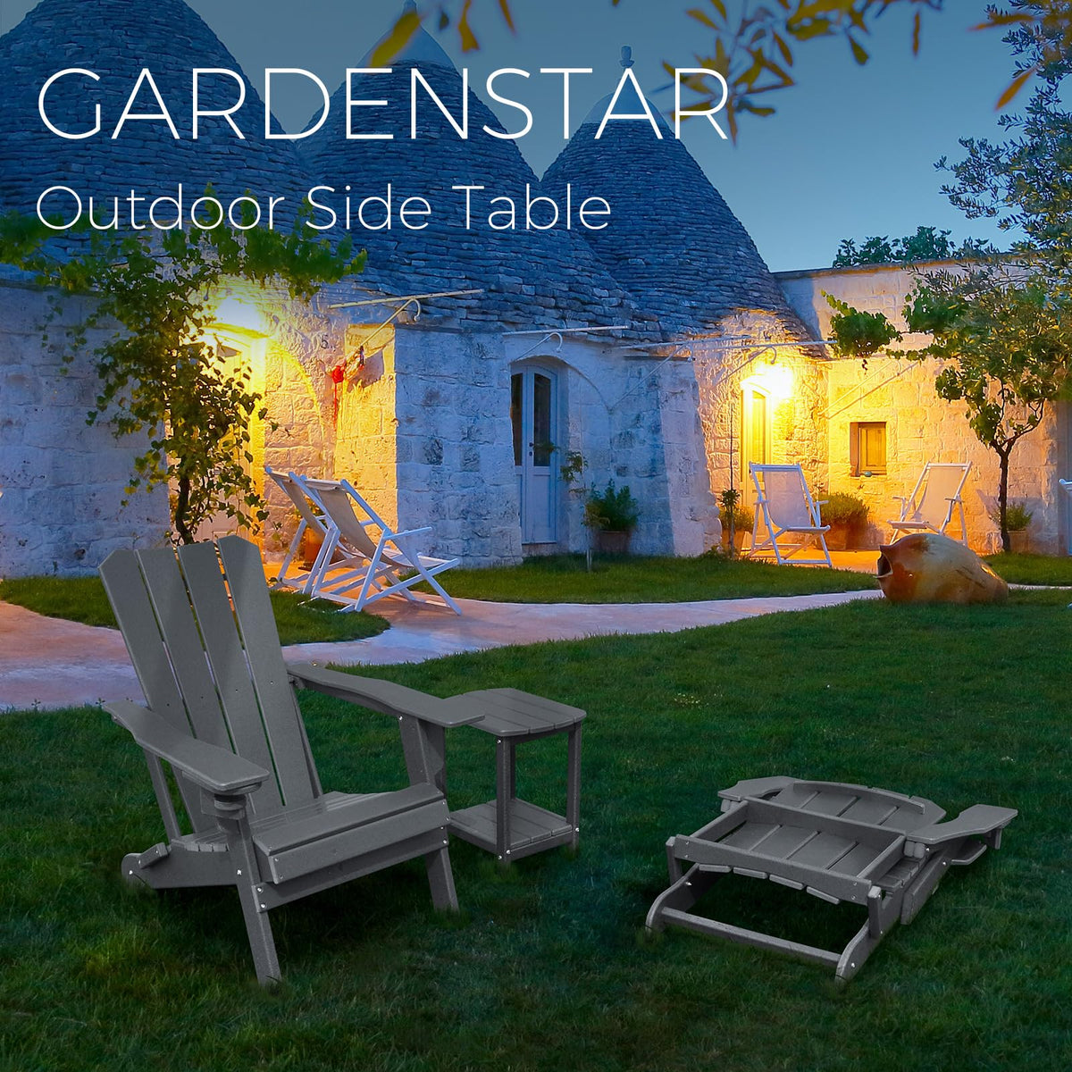 GardenStar compact dimensions 16.1 by 12.9 by 16.7 inches for small patios