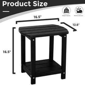 Gardenstar HDPE end table close-up showing weather-resistant material.