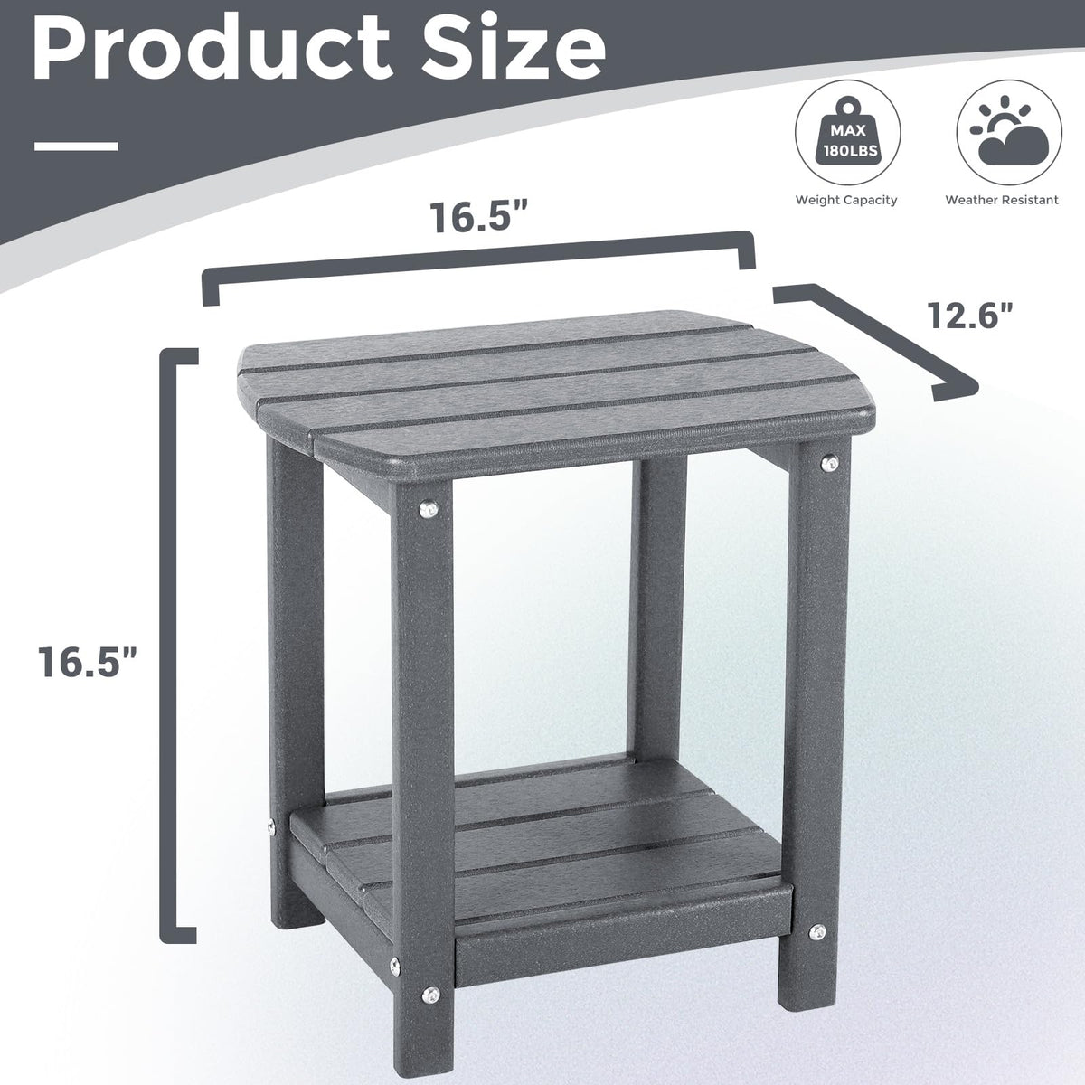 GardenStar HDPE material offers weatherproof durability for year-round use