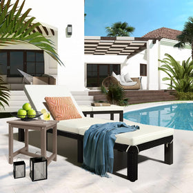 Gardenstar outdoor end table with smooth top, easy to clean after poolside coffee.