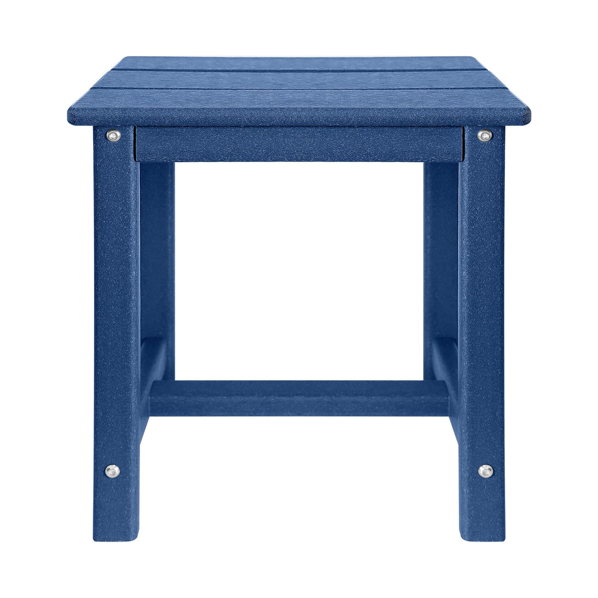 GARDENSTAR Adirondack Square Side Table weather-friendly HDPE resists fading.