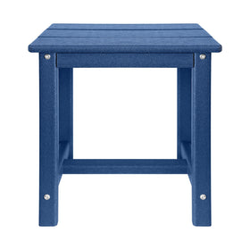 GARDENSTAR Adirondack Square Side Table weather-friendly HDPE resists fading.