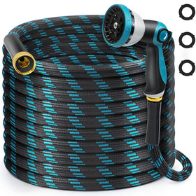 Gardentime 100ft non-expandable hose for steady garden watering.