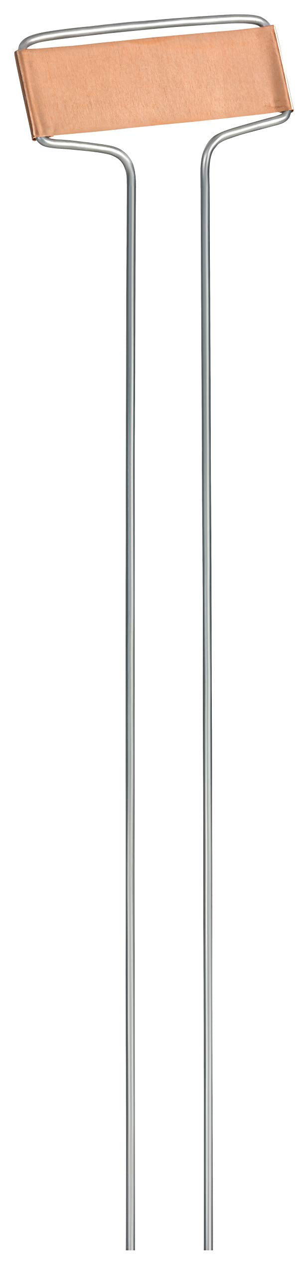 GardenMate copper name plates on galvanized steel, easy insertion for flexible garden labeling.