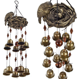Gardenvy mother bird feeding scene enhances outdoor decor