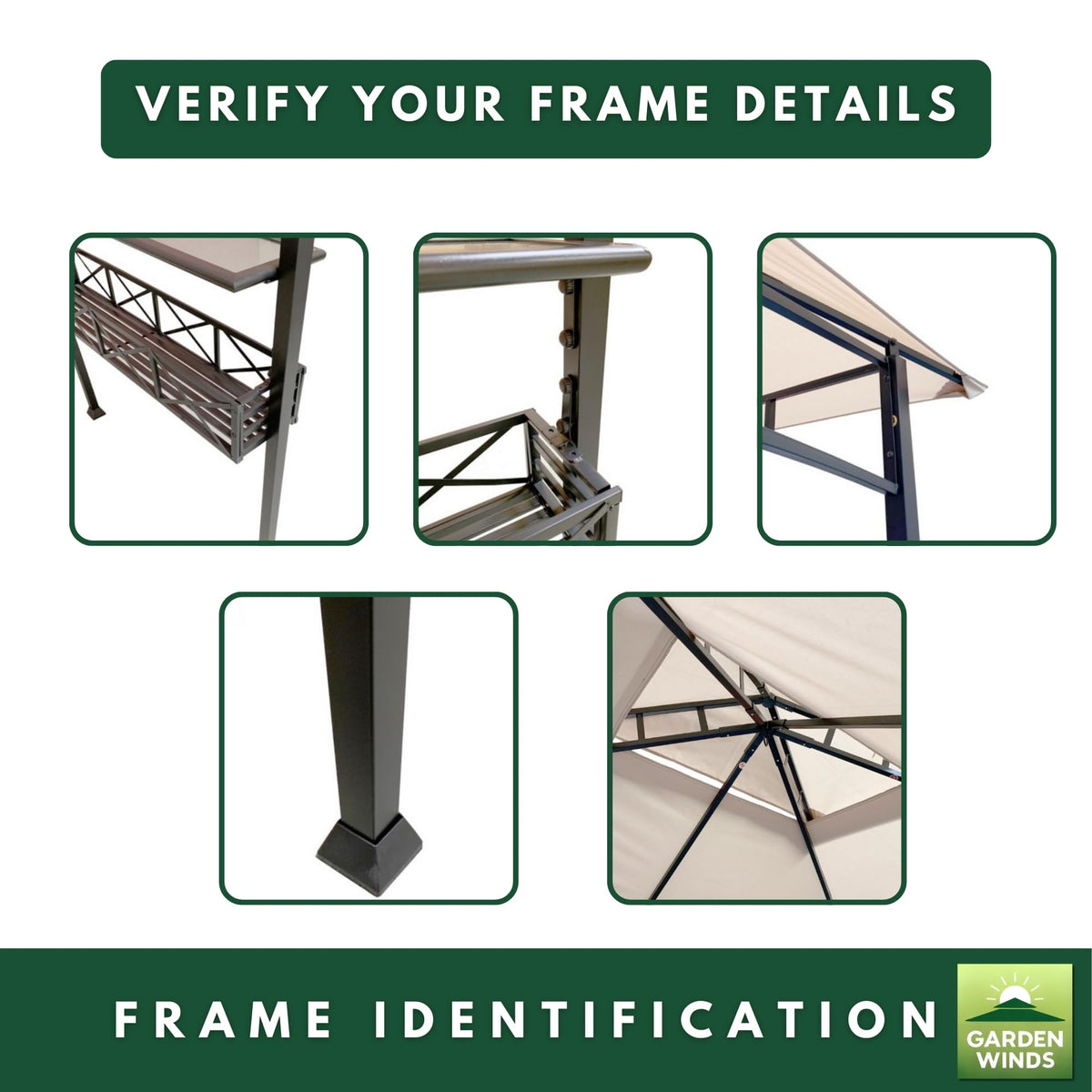Canopy top only from Garden Winds; frame not included for quick replacement