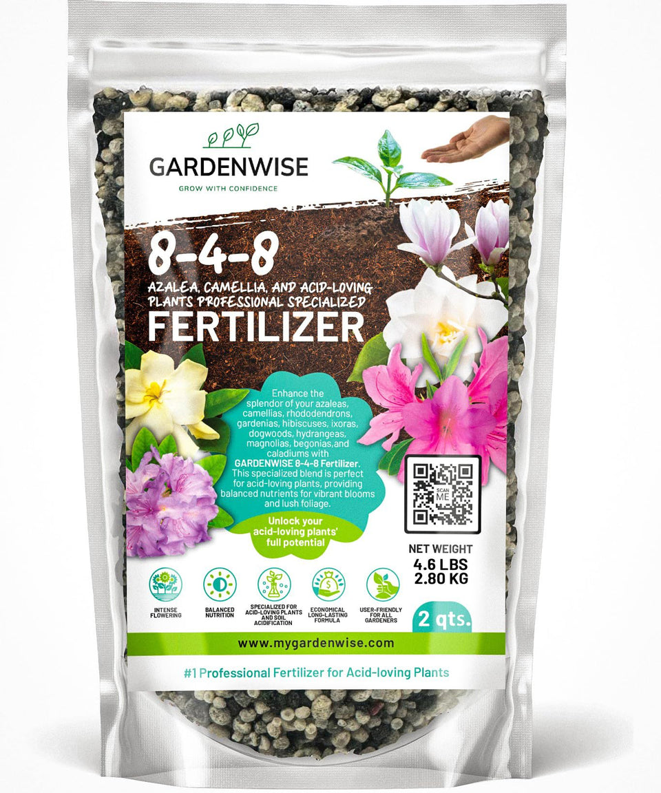 GARDENWISE acidic fertilizer for azaleas promotes vivid blooms