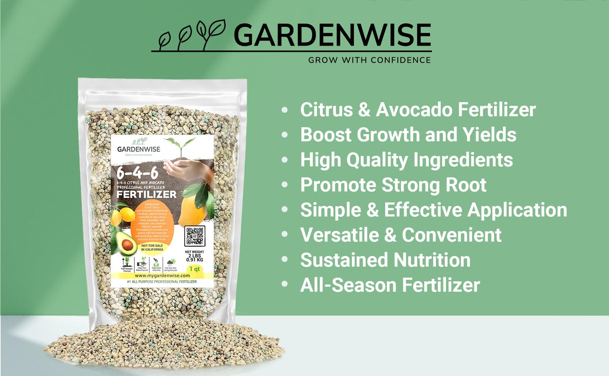 Gardenwise fertilizer sprinkled around soil supports healthy roots