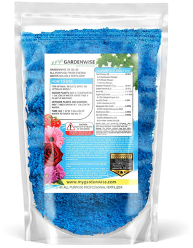 Gardenwise fertilizer mixed with water for versatile spraying and watering.