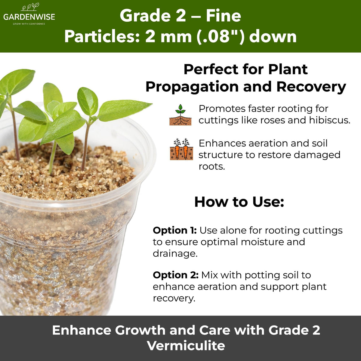 Gardenwise Organic Fine Vermiculite is versatile from vegetables to container gardening.