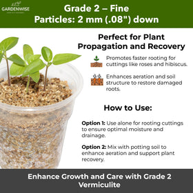Gardenwise Organic Fine Vermiculite is versatile from vegetables to container gardening.