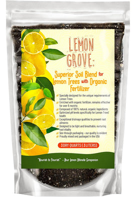 GARDENWISE Organic Lemon Tree Soil bag with nutrient-rich citrus mix for healthy foliage.