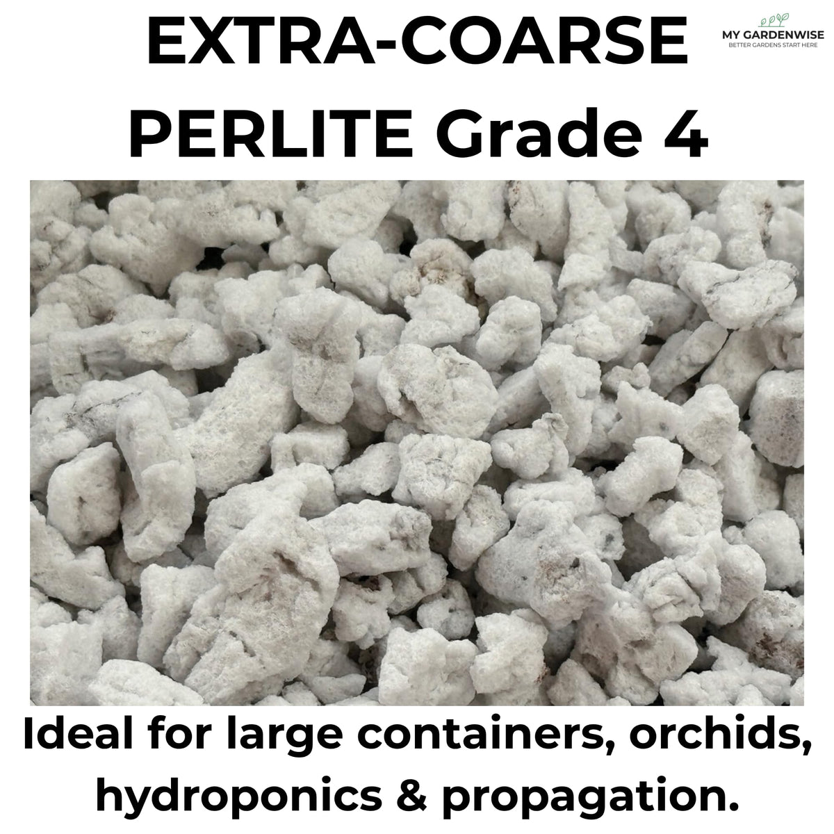 GARDENWISE perlite seed-starting aids uniform germination and robust root development.