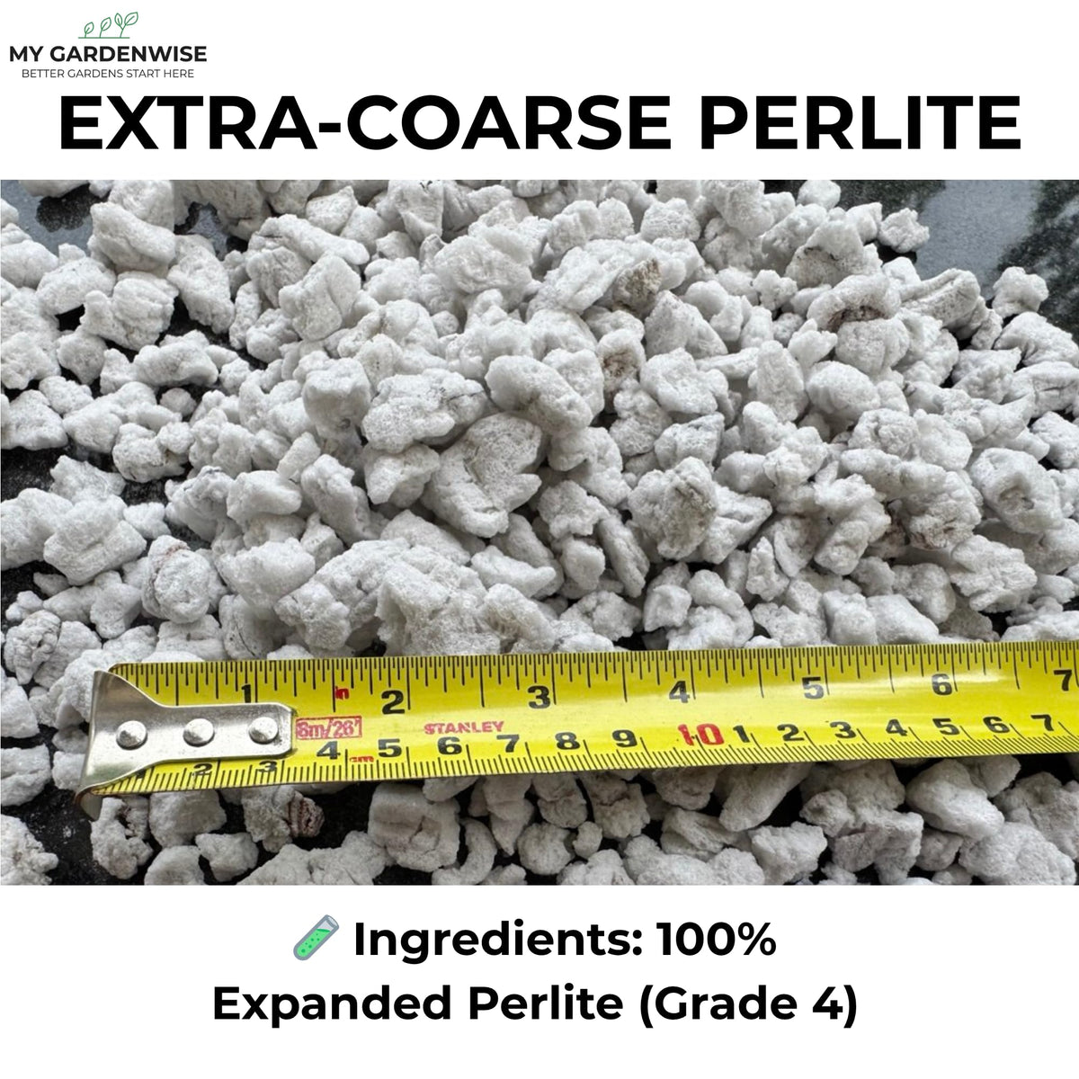 GARDENWISE perlite aids hydroponics with reliable moisture retention and aeration.