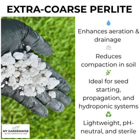 GARDENWISE Perlite for terrariums and reptile incubation maintains humidity and root separation.