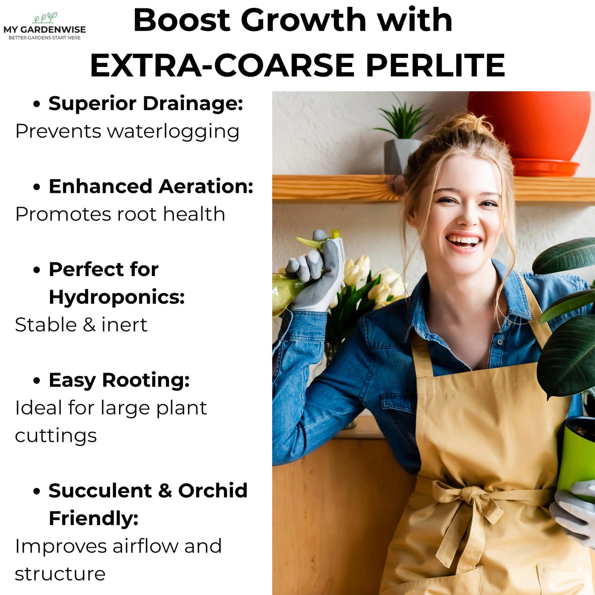 GARDENWISE perlite for terrariums and reptile incubation offers sterile, pH-neutral substrate