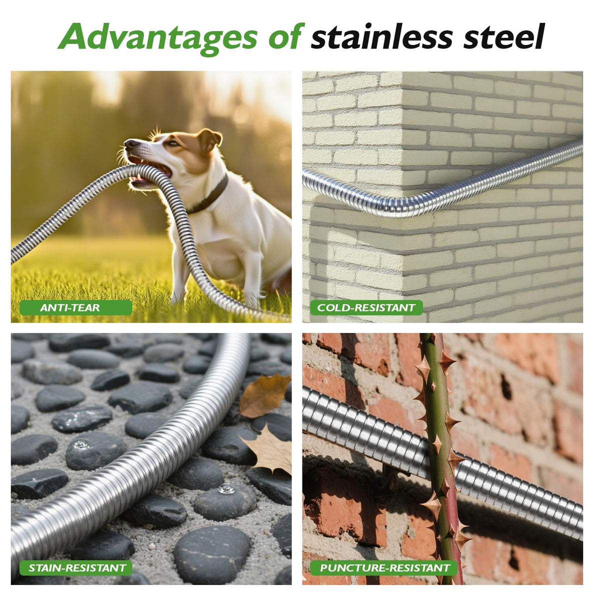GARDENWORK brass connectors ensure leak-proof performance at every connection.