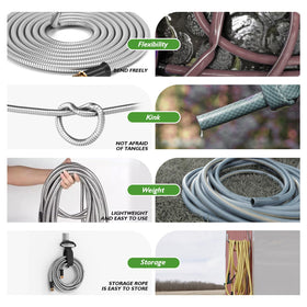 GARDENWORK no kink construction helps prevent tangling during use.