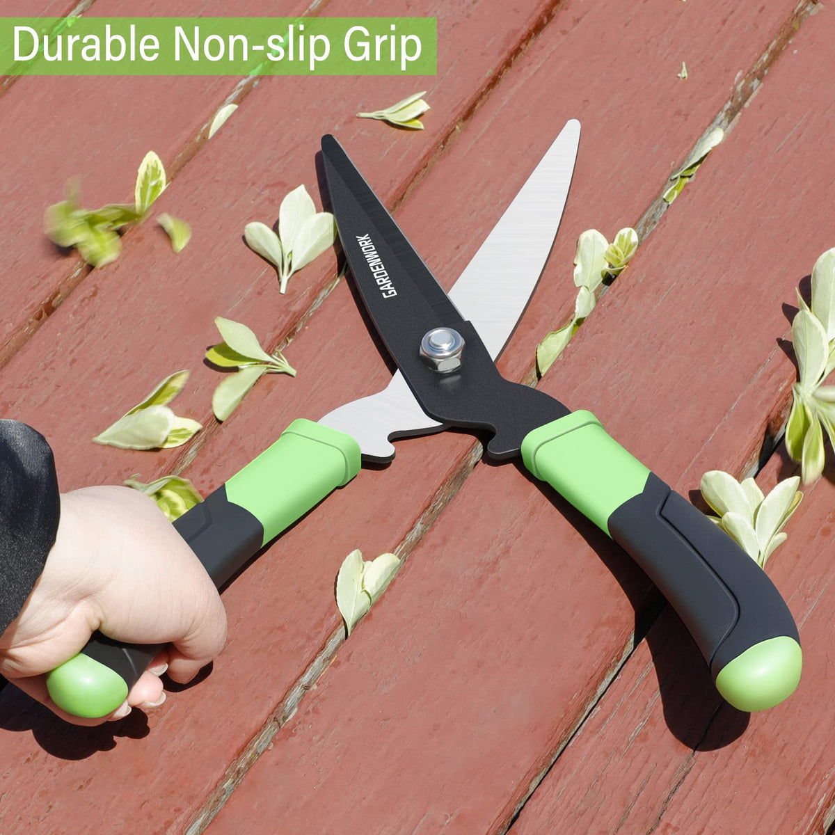 Gardenwork triangular steel pipe construction provides balanced, easy use.
