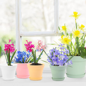 GARDIFE matte exterior pots highlighting recyclable plastic material and durable construction.