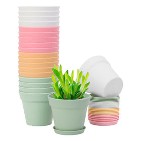 GARDIFE 20-pack plant pots top view highlighting the modern matte finish for indoor spaces.