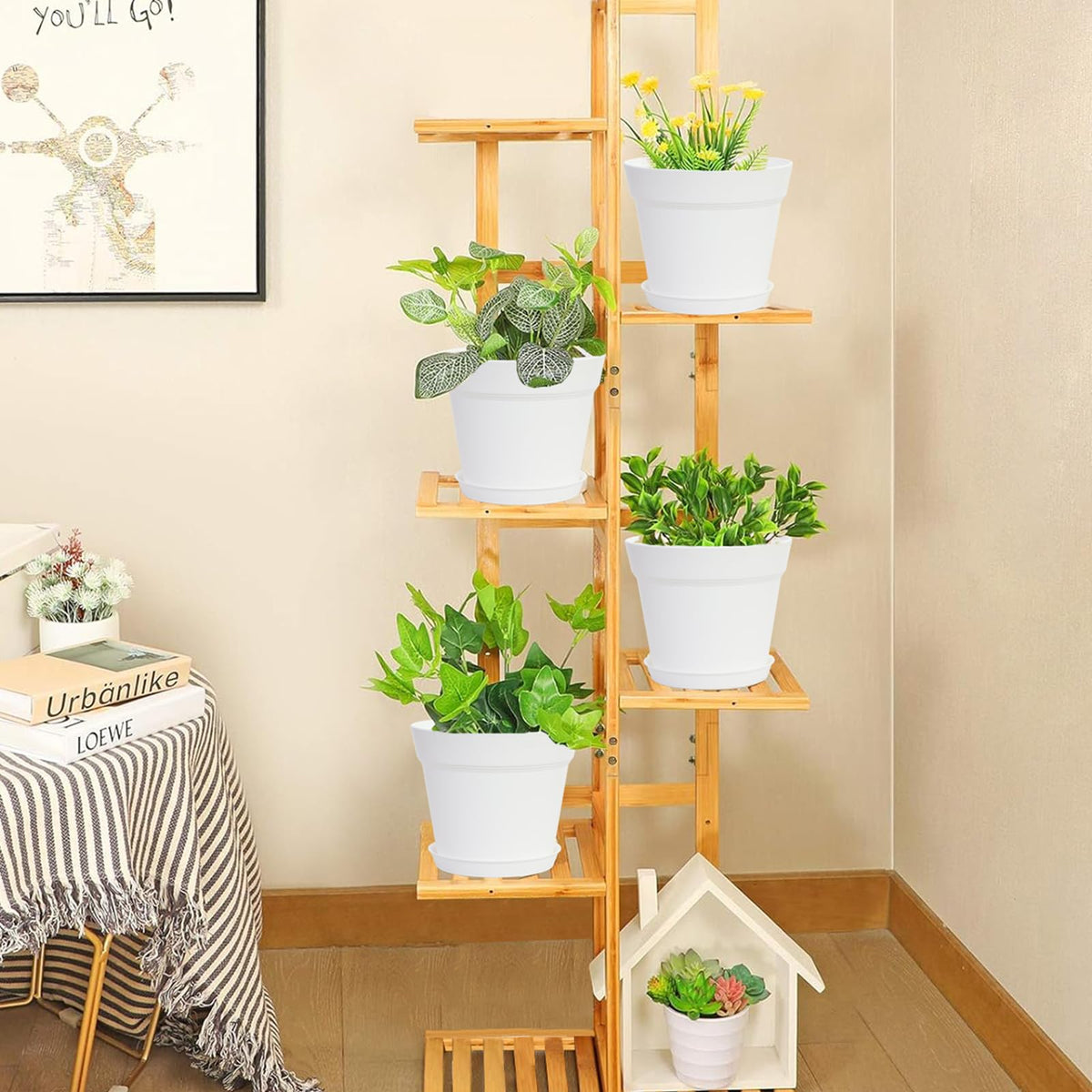 GARDIFE 4-inch plant pots with sturdy 4mm walls for stability.