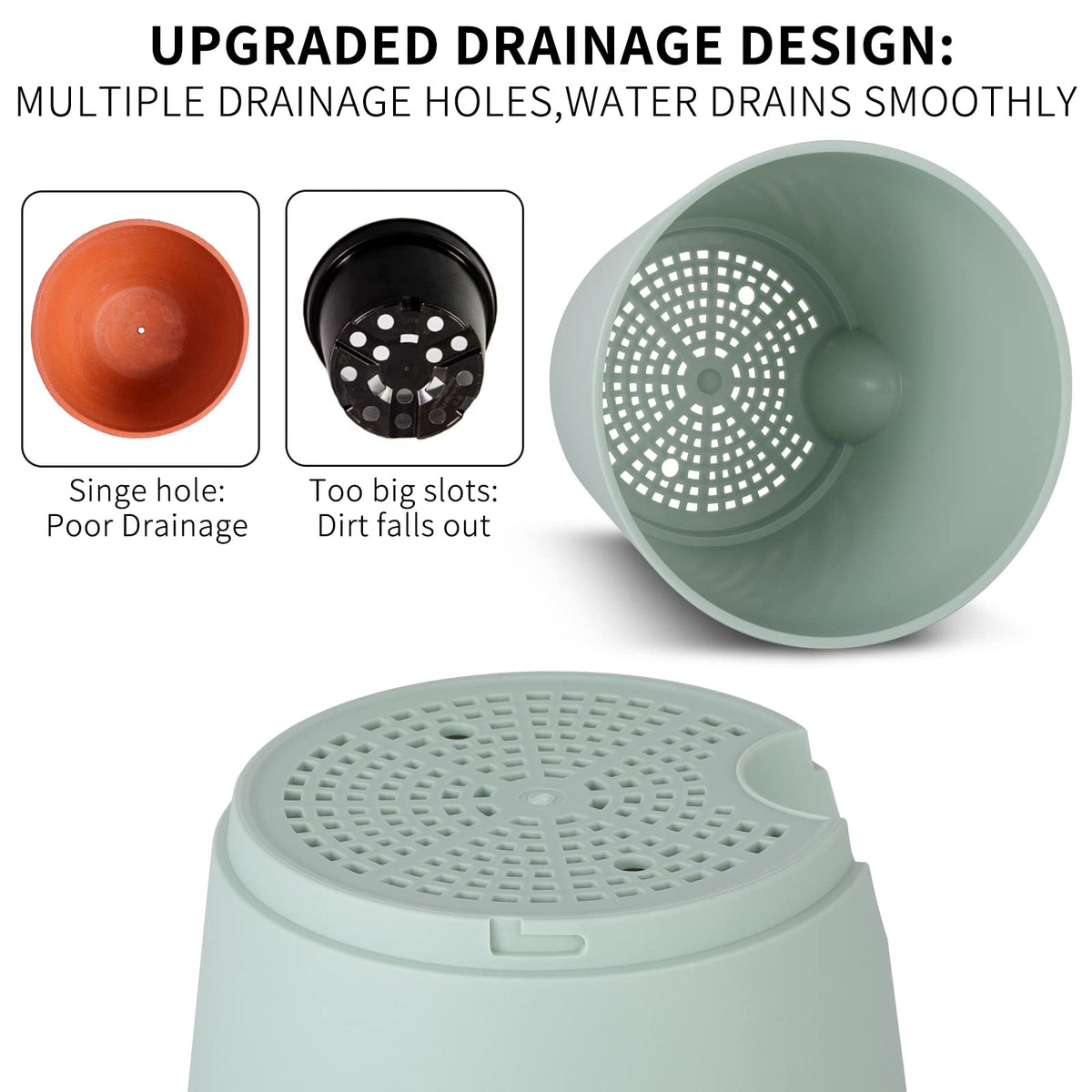 Gardife durable polypropylene planters are sturdy yet lightweight.