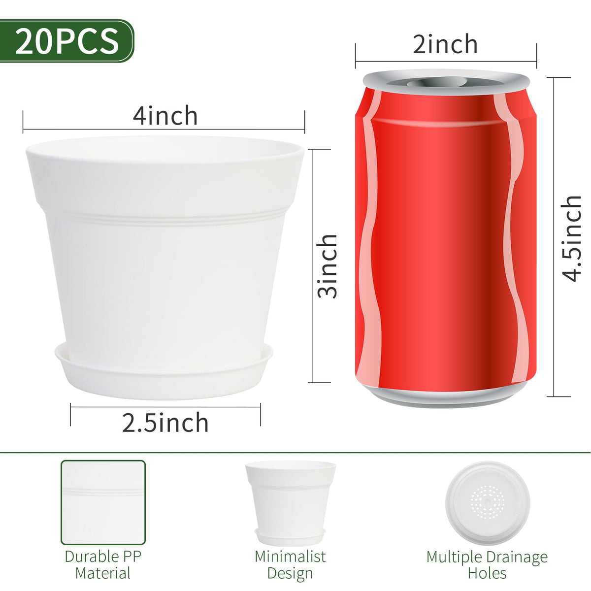 GARDIFE minimalist white planter with matte finish for modern indoor spaces.