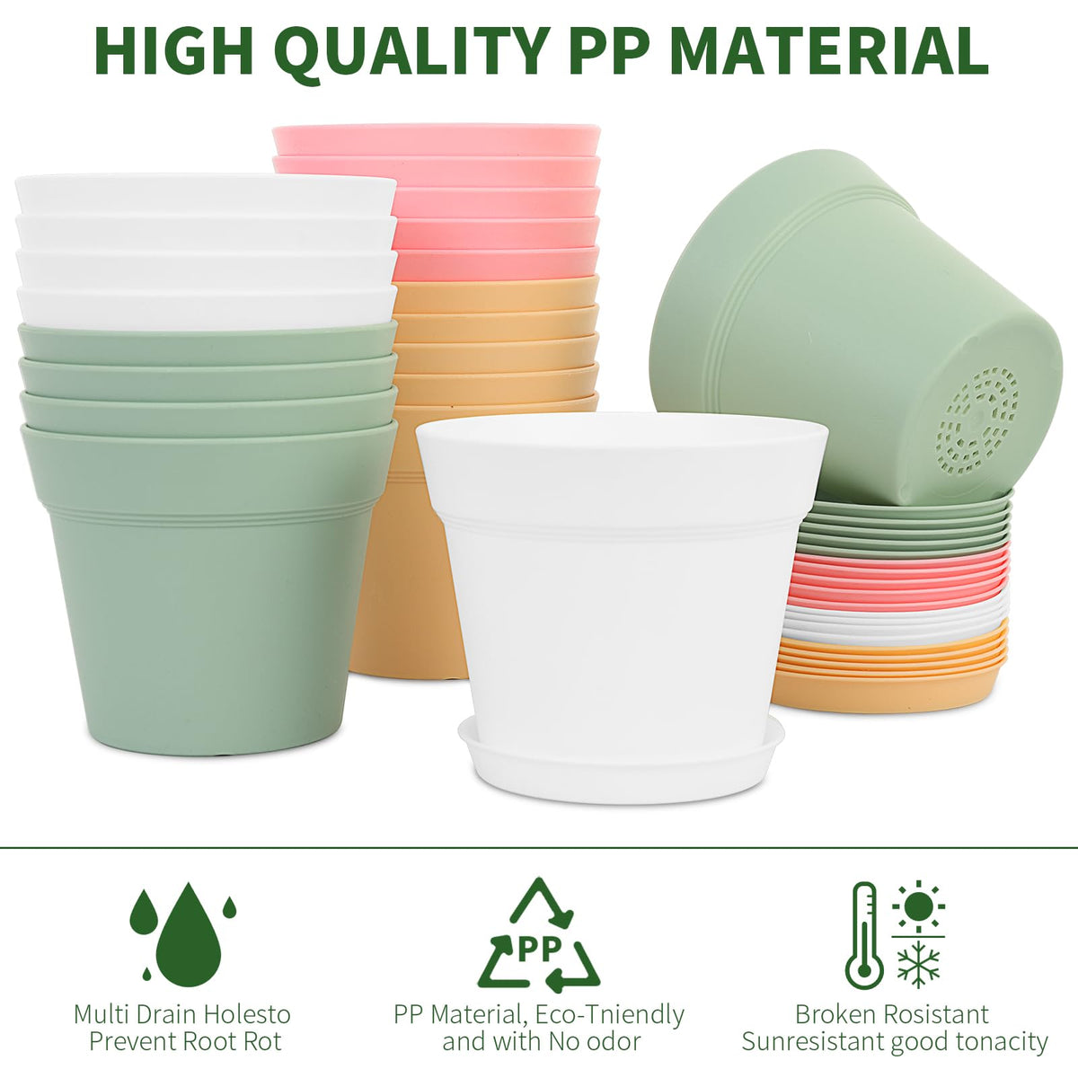 GARDIFE 20-pack 6-inch planters shown for versatile indoor use.