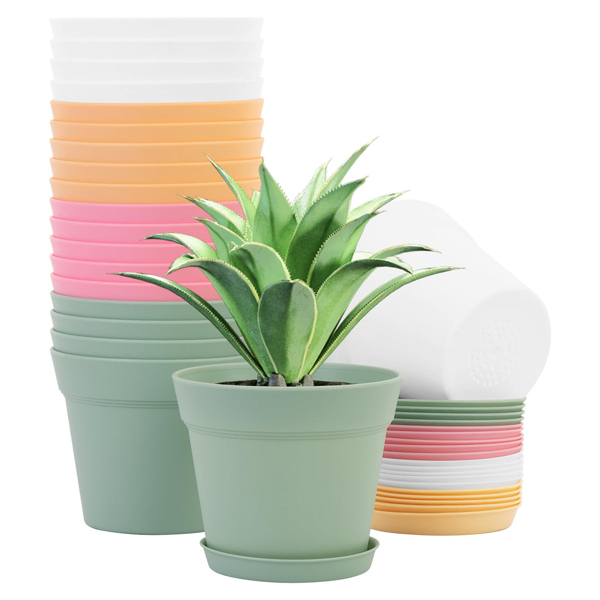 GARDIFE 6-inch color design pots for stylish indoor spaces and easy planting.
