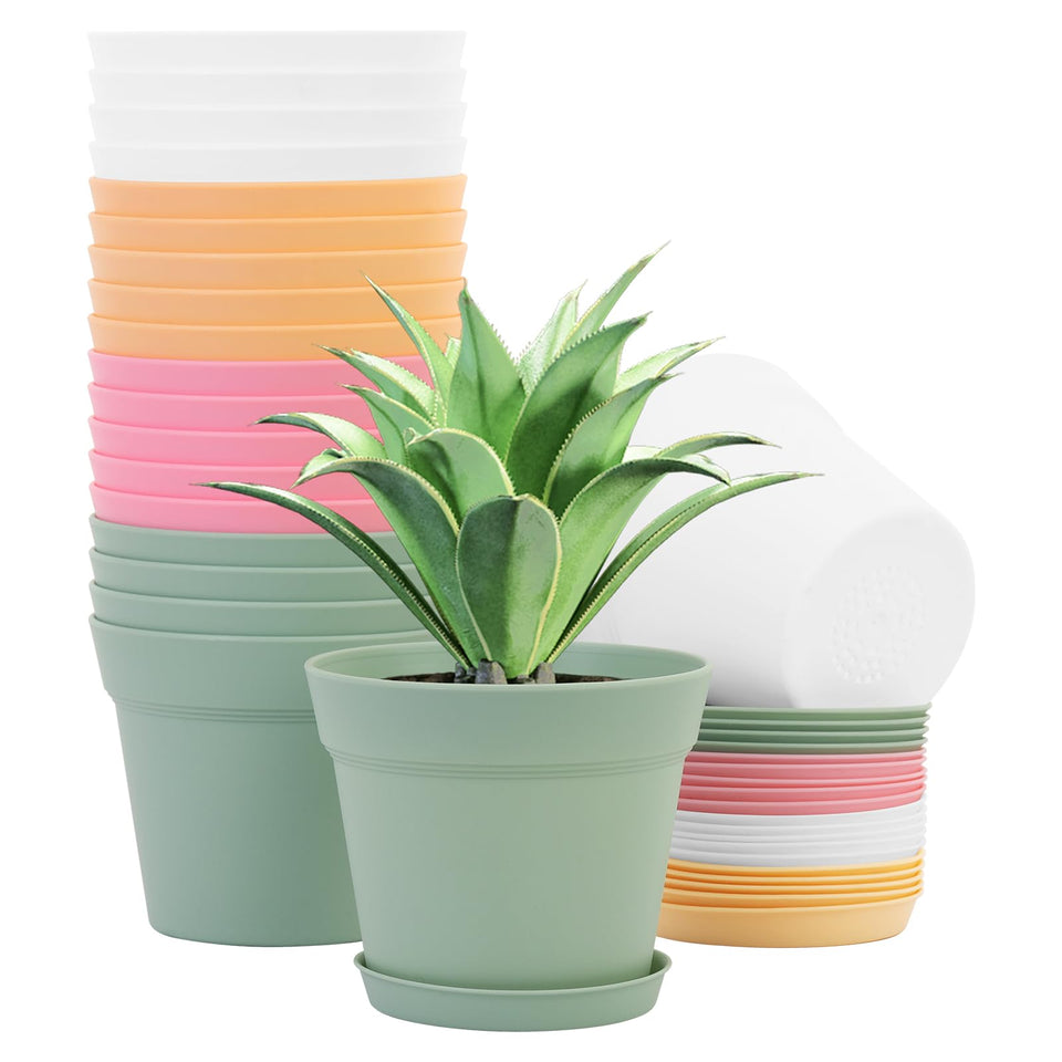 GARDIFE 6-inch color design pots for stylish indoor spaces and easy planting.