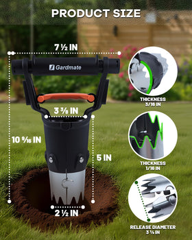 Gardmate Bulb Planter Tool great for tulips, daffodils, crocuses and small transplants.