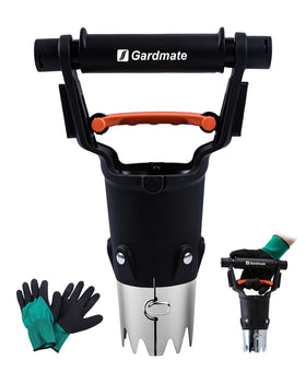 Gardmate Bulb Planter Tool with piston action for effortless hole creation in beds.