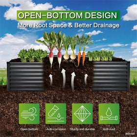 GardMax 6x3x1ft front view shows ample space for vegetables and herbs.