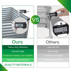 GARDMAX rubber sealing edge protects hands during setup.