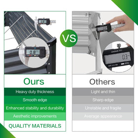 GardMax durable galvanized material withstands outdoor conditions year after year.