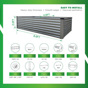 GARDMAX rectangle bed with safe edges and no sharp corners.