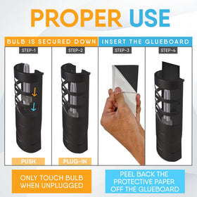 Gardner FlyWeb adhesive board secures captured insects with no escape.