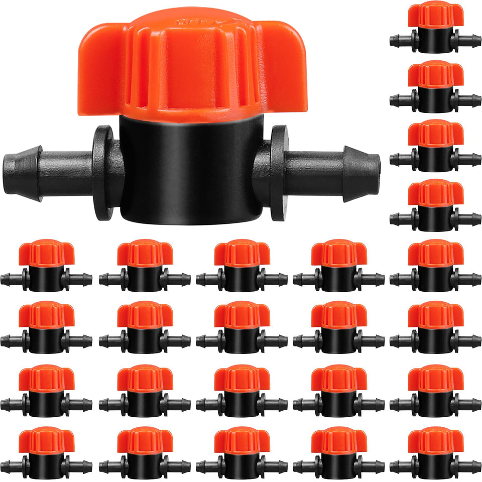 Gardrip 1/4 valve pack 25 showing complete set for precise water control.