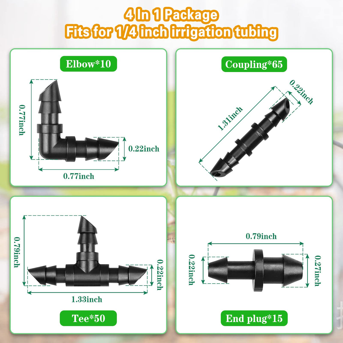 Gardrip 65 couplings ensure secure, leak-free tube connections.