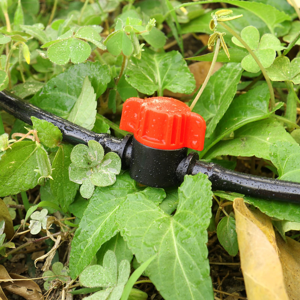 Gardrip barbed valve construction highlights durability for long-term garden use.